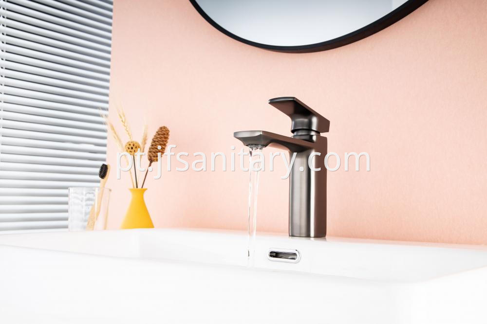 Brass Basin Faucet With Gray Colour